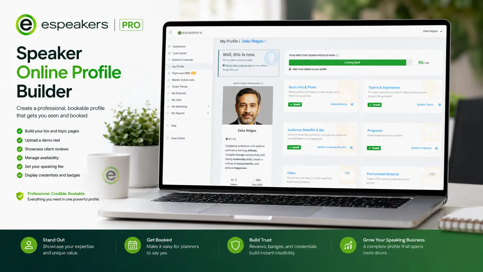 Build Your Online Speaker Profile | eSpeakers PRO